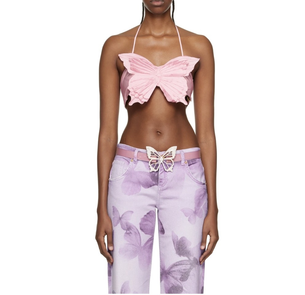 BLUMARINE 粉色 3D Butterfly 上装