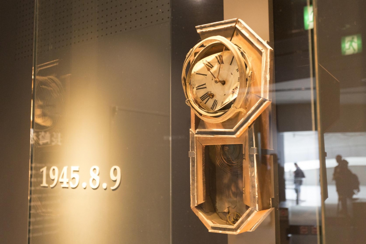 長崎原爆資料館保存了這個時鐘