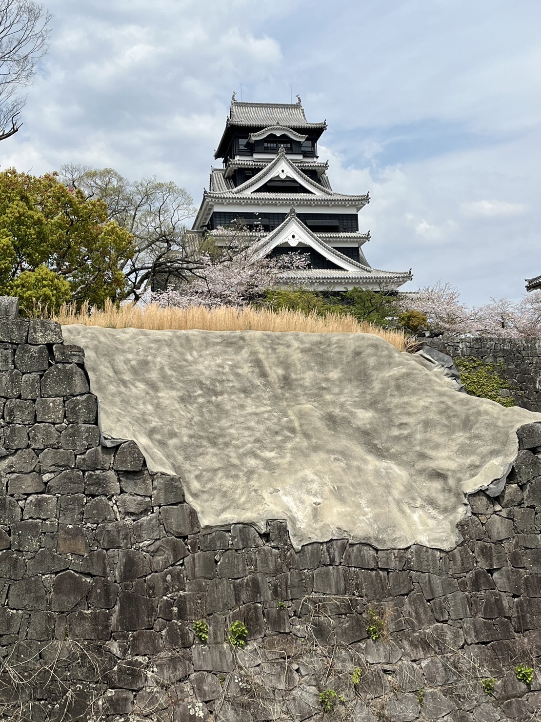 熊本城依然努力從大地震的損壞之中修繕中