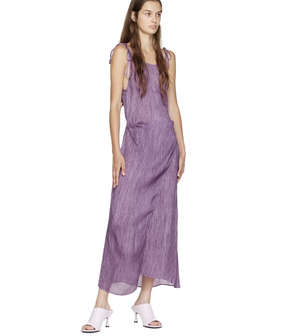ACNE STUDIOS 紫色褶皺連衣裙