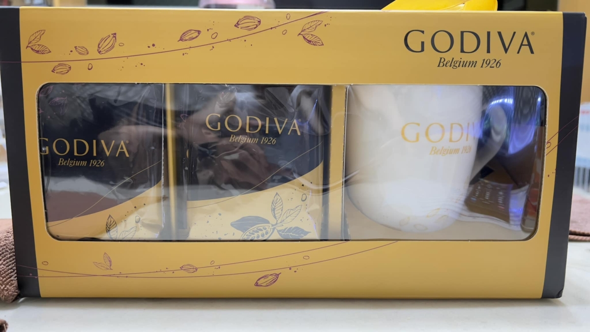 「GODIVA即溶巧克力粉+馬克杯」組合