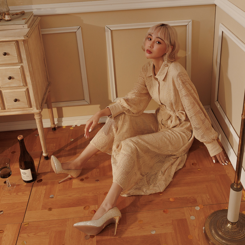 Grace Gift 公主系列燦爛漸層碎石跟鞋 5色,NT$1,880