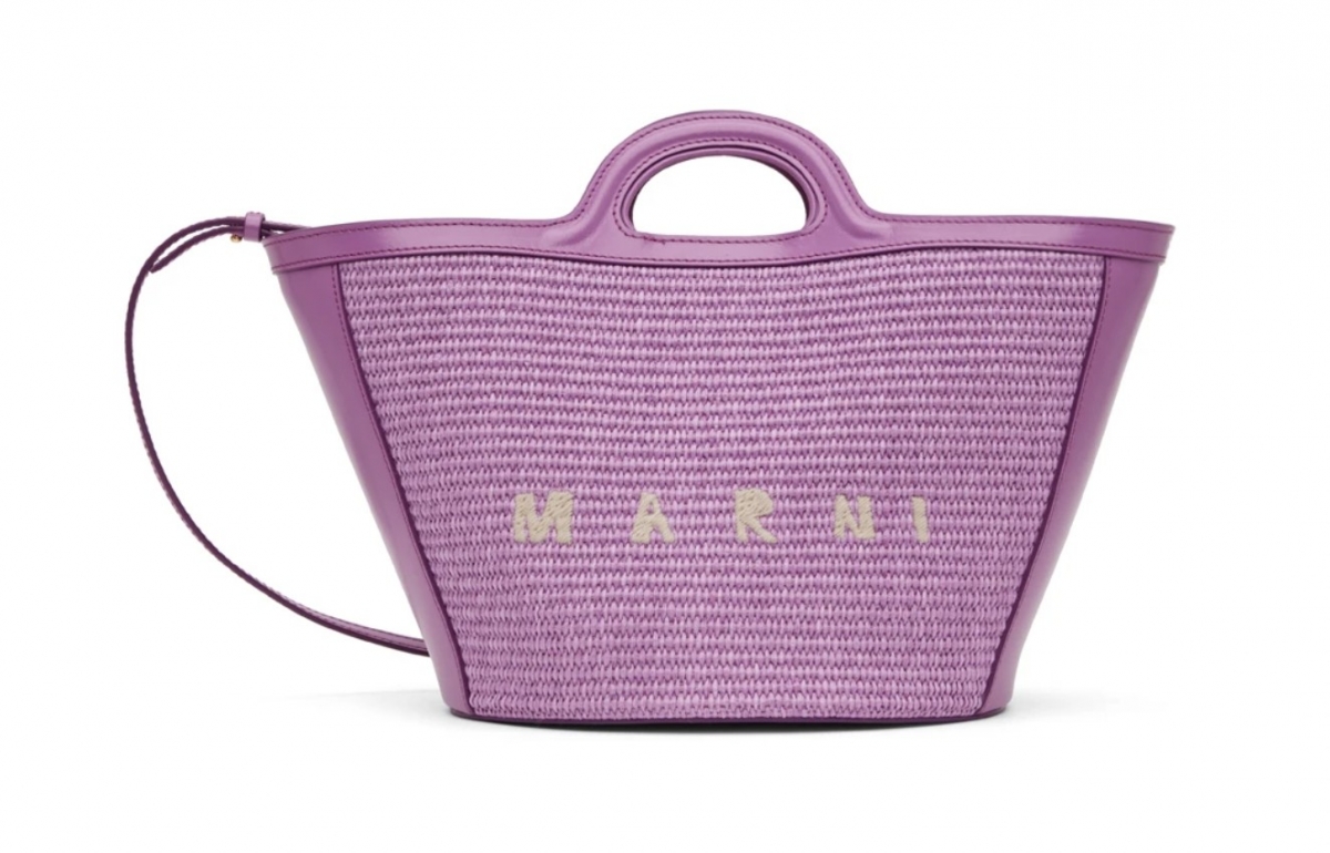 MARNI 紫色小號Tropicalia 托特包