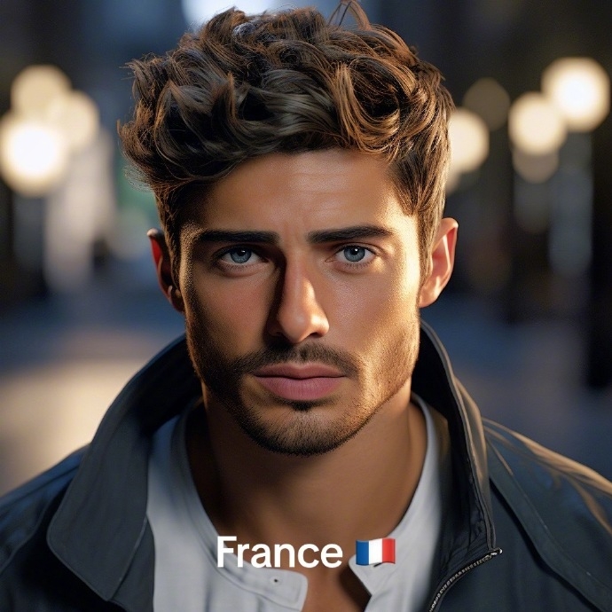 AI眼中的法國帥哥