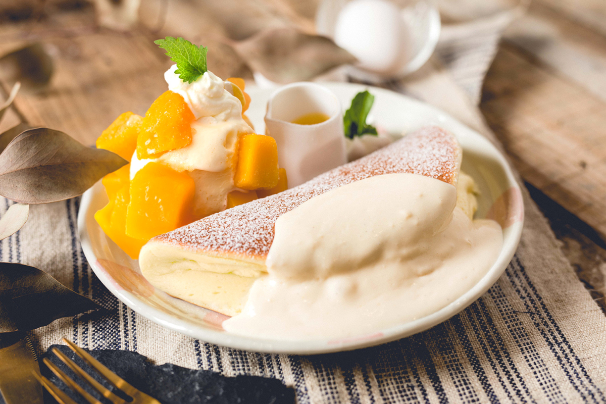 限定款芒果冰淇淋鬆餅