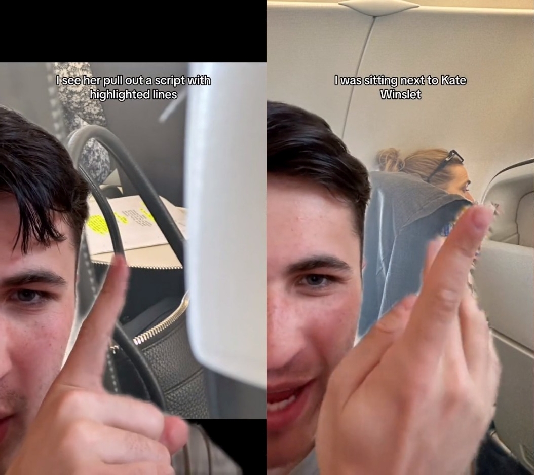 男子飛機上巧遇電影女主角