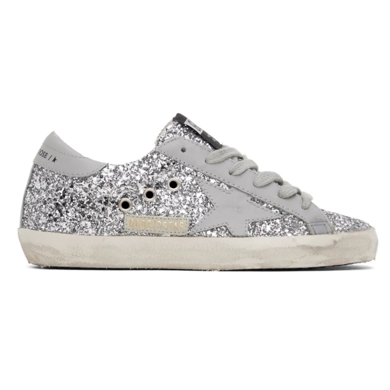 GOLDEN GOOSE SSENSE Exclusive Silver Super-Star Sneakers,USD$760