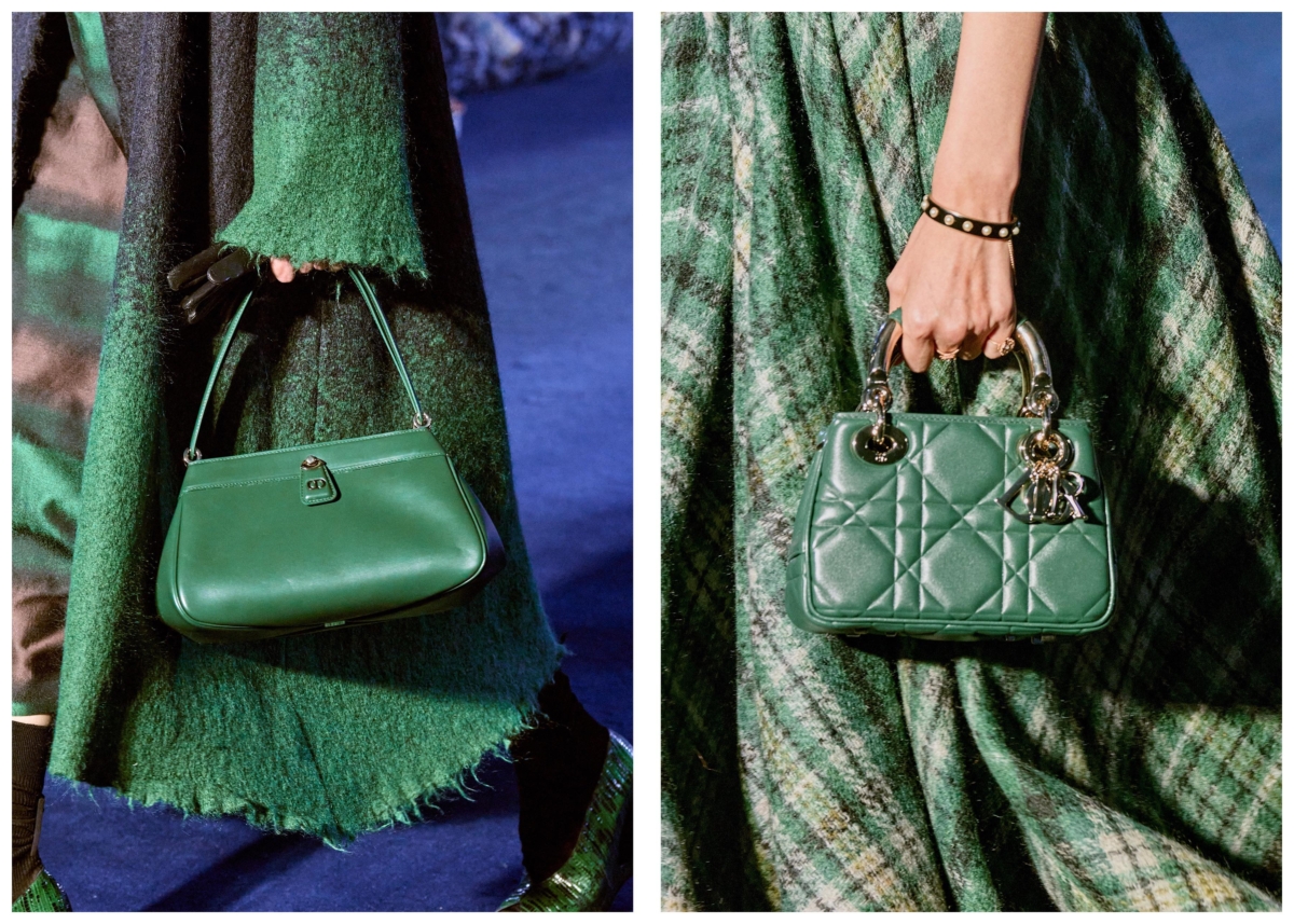 (右邊)2022 秋冬全新 Lady 95.22 在2023秋冬秀場上也推出了復古綠款式