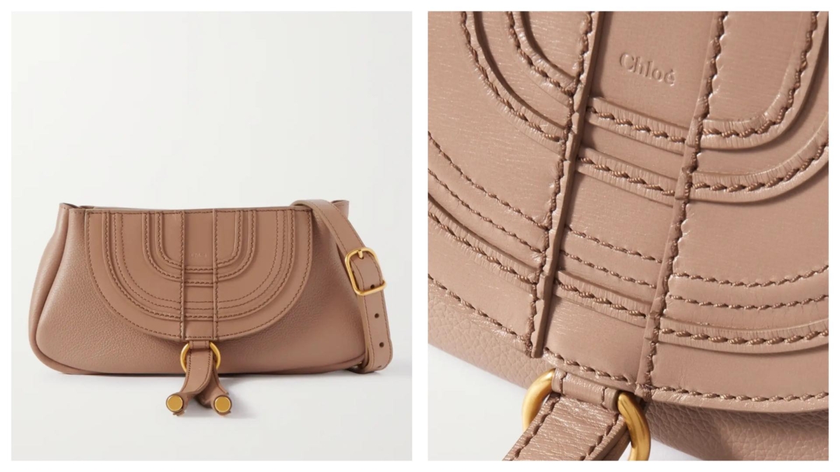 CHLOÉ Marcie textured-leather shoulder bag Approx. NT$54,942