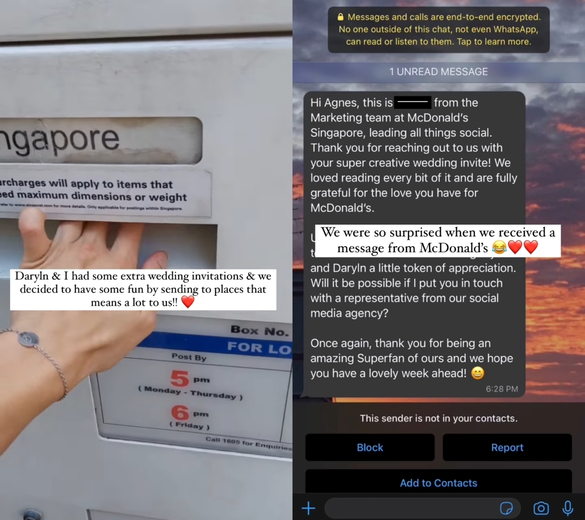 婚禮前2周收到回覆