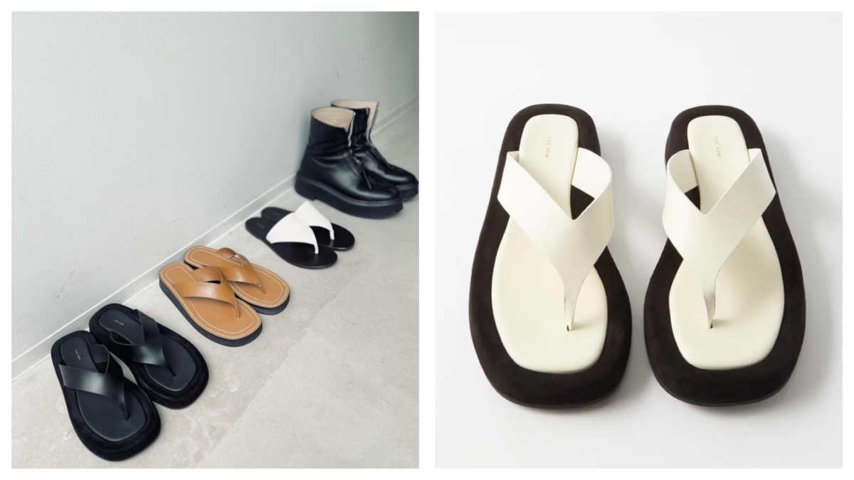 THE ROW Ginza leather and suede sandals NT$27,517