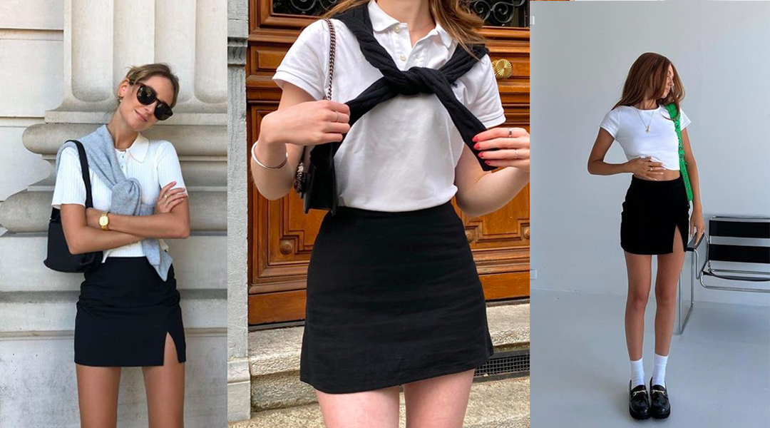 黑白配穿搭Look 1