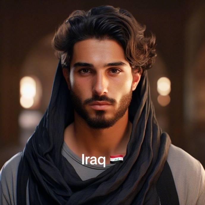 AI眼中的伊拉克帥哥