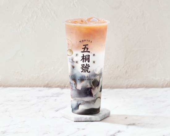仙草凍奶茶