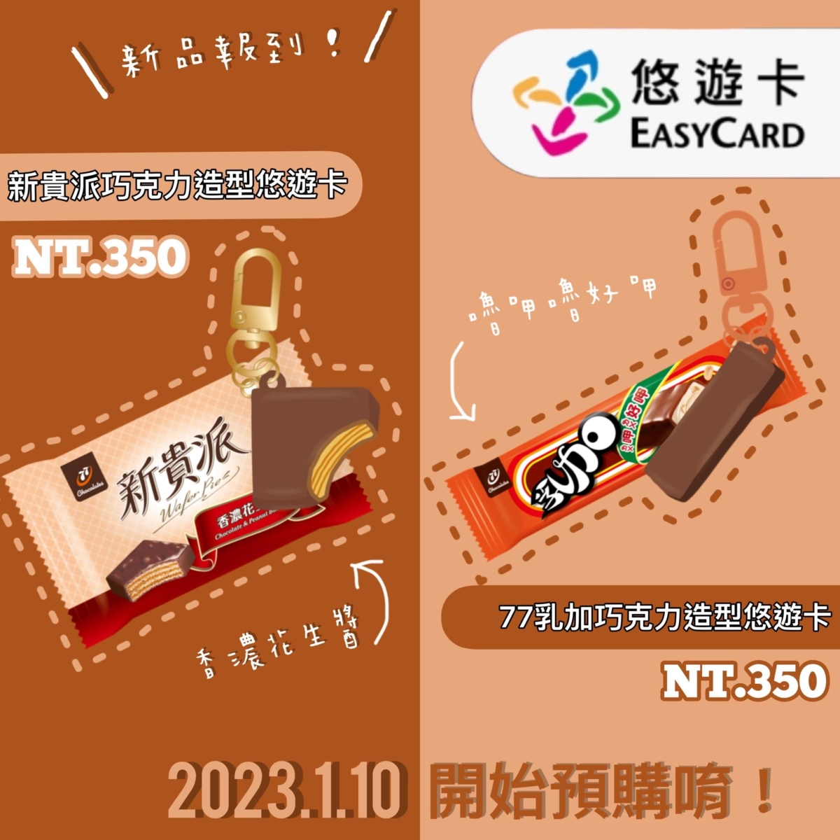 七七乳加悠遊卡+新貴派悠遊卡