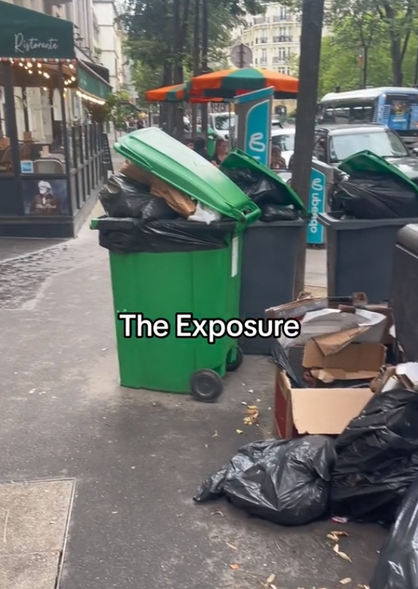 網友指出巴黎街道到處都是垃圾,氣味難聞
