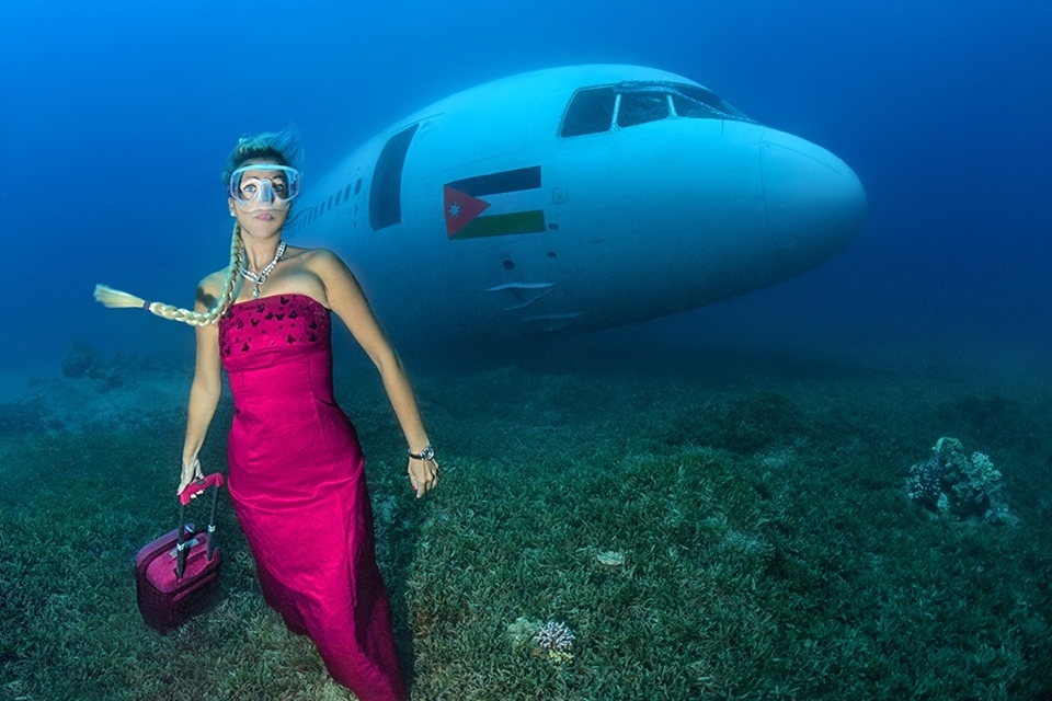 約旦透過沉沒飛機來養成珊瑚礁