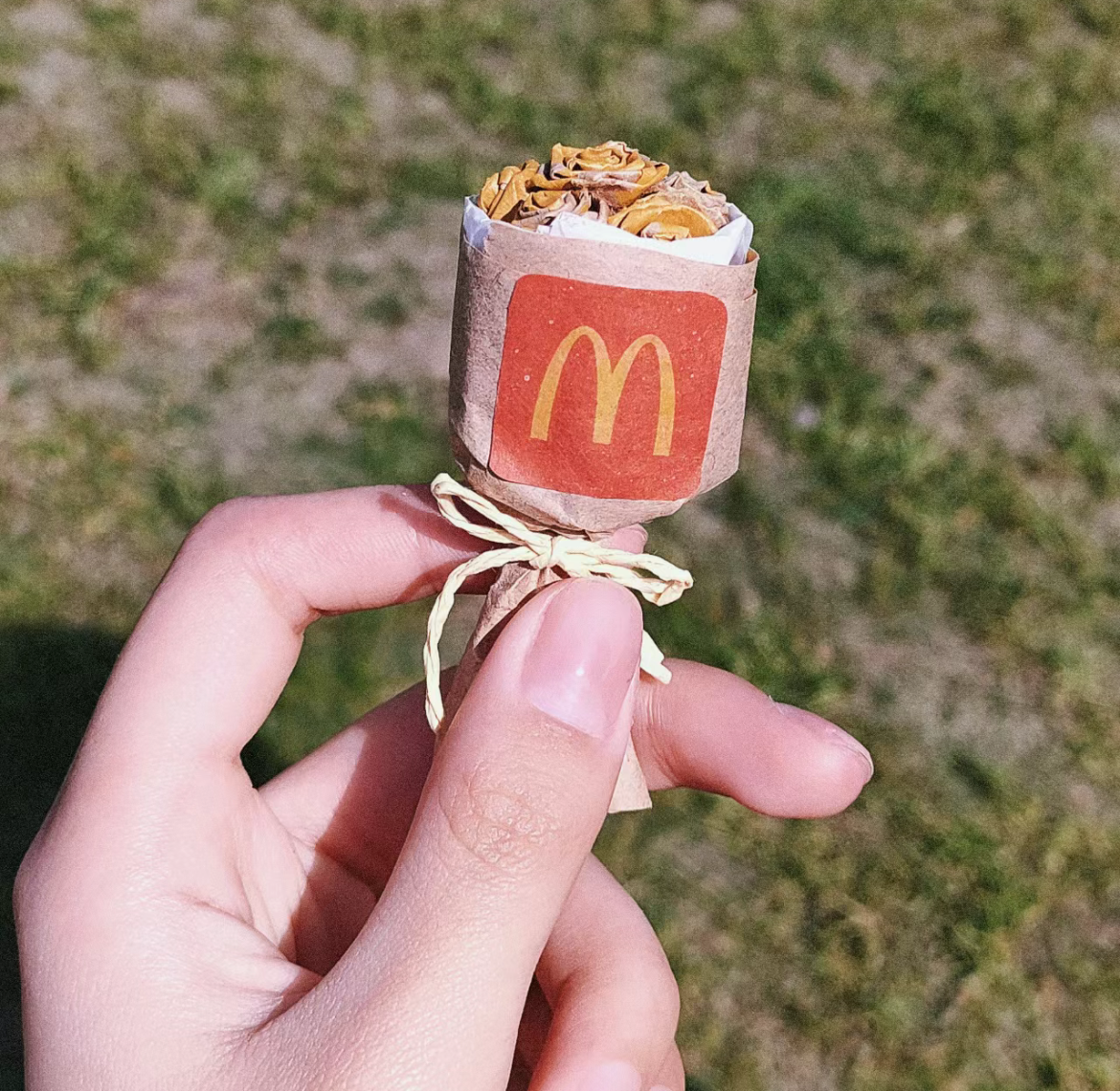 麥當勞紙袋迷你花束