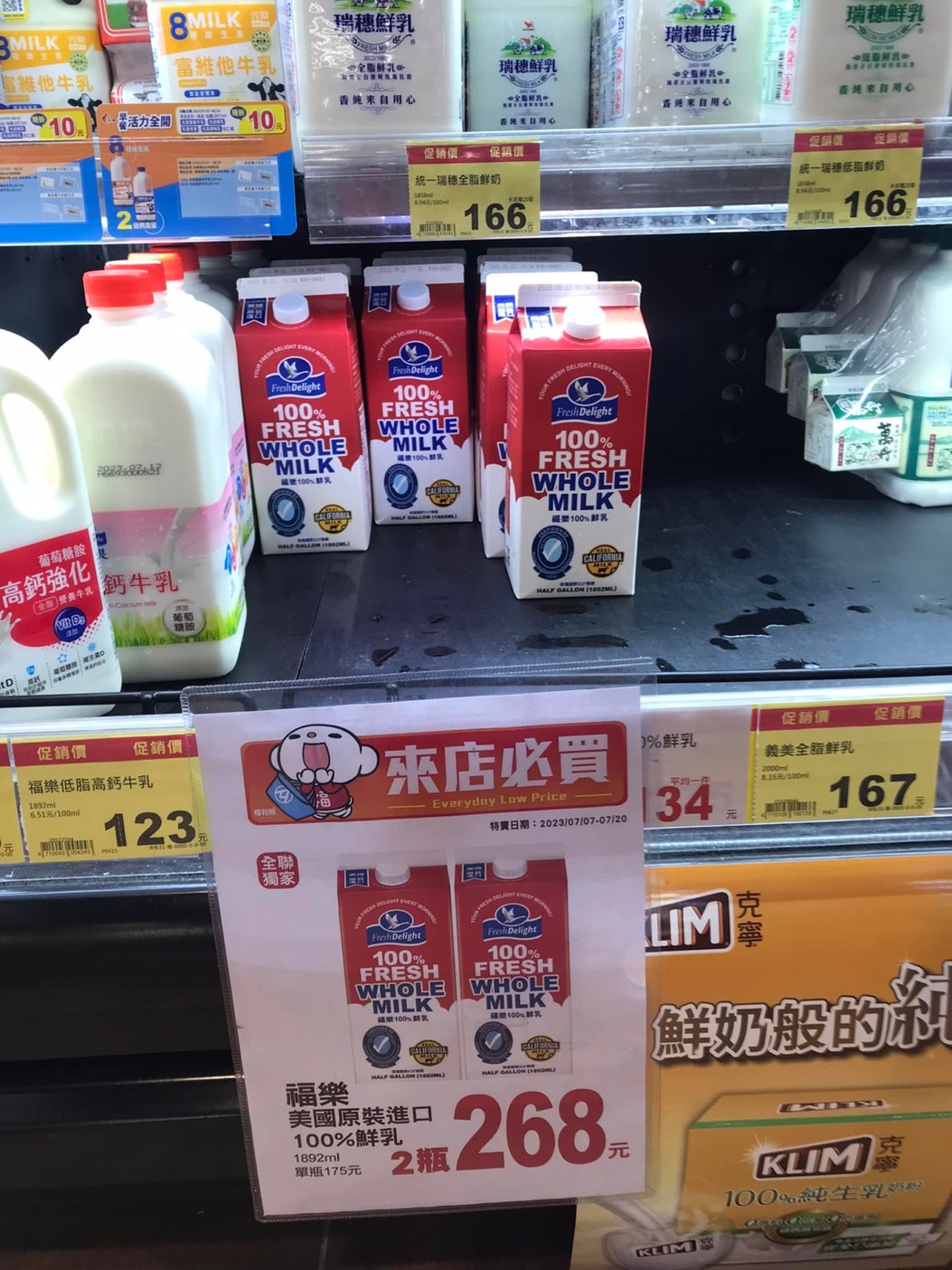 【全聯鮮奶推薦】全聯「神級鮮奶」限時特價♡網大推「打敗好市多科克蘭」!加碼推最搭拿鐵Top3小農鮮奶~