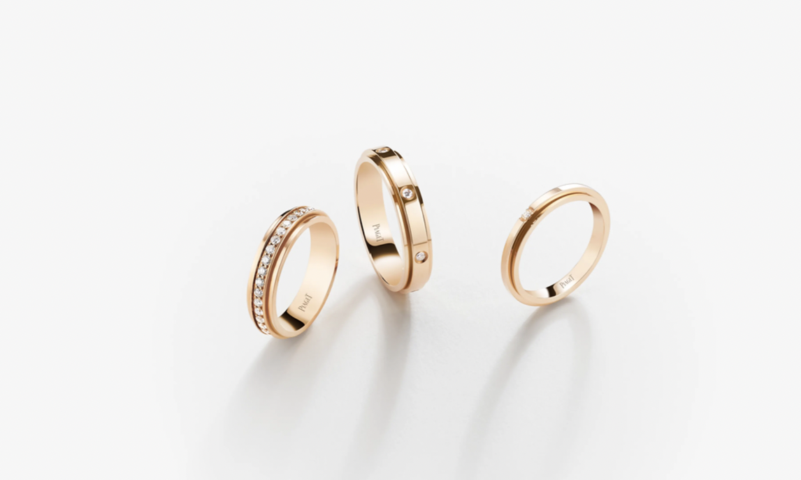 Possession指環,18K玫瑰金,鑲飾1顆Possession經典鑲嵌明亮形切割圓形美鑽(約 0.01克拉)。