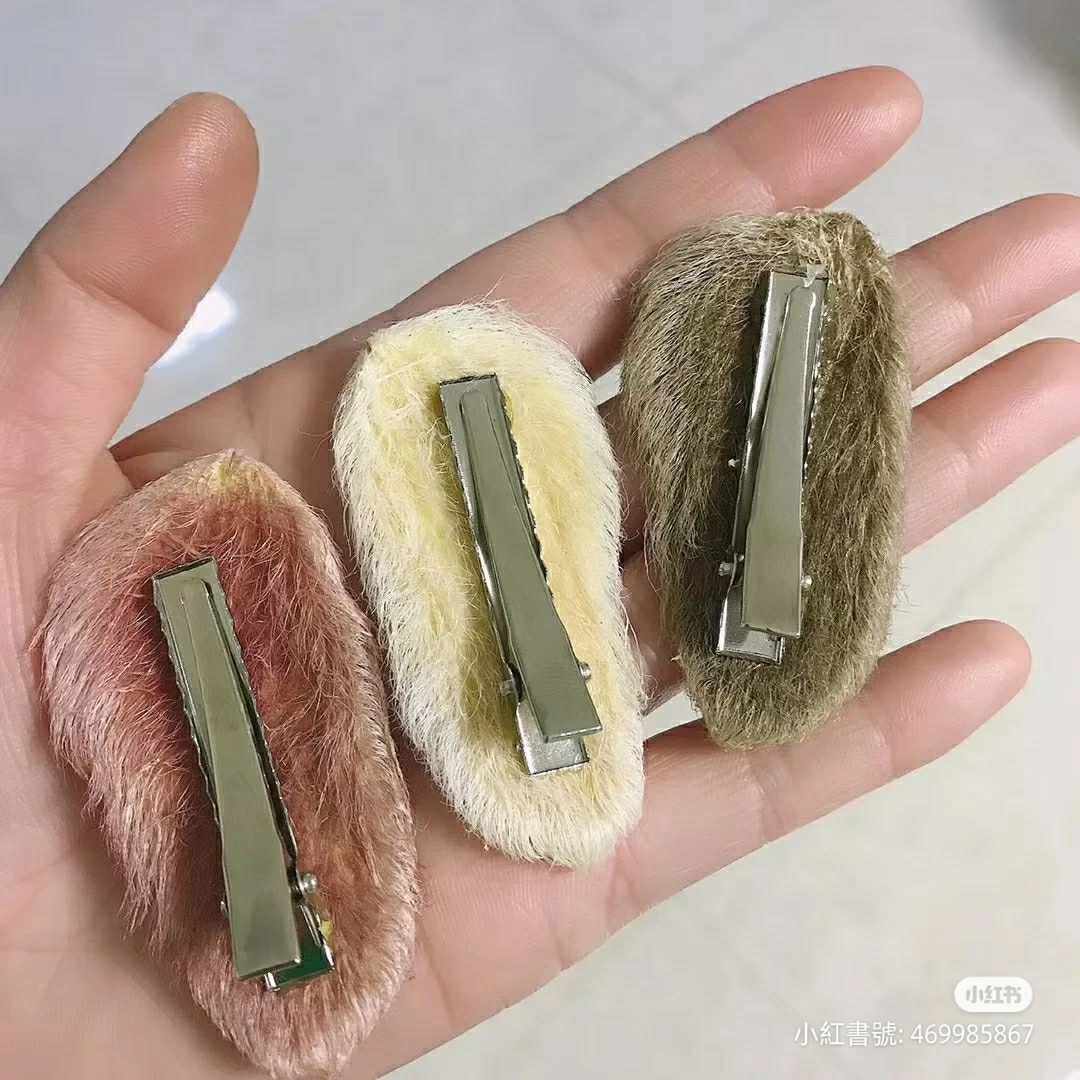 陸女孩把芒果核自製成髮夾