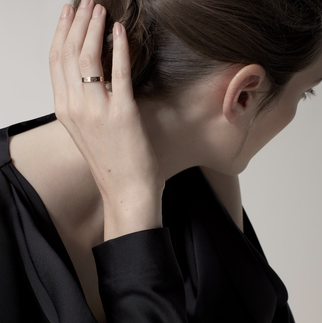 LOVE 婚戒,750:1000玫瑰金。寬度:3.6毫米(適用尺寸:52)。