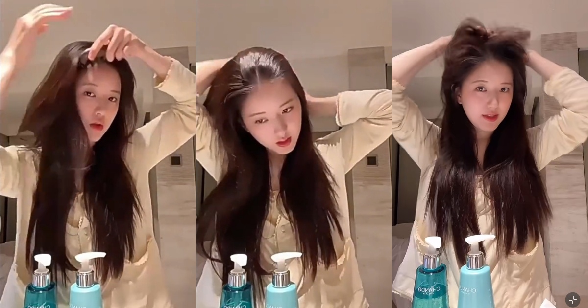 趙露思靠按摩梳刺激頭皮