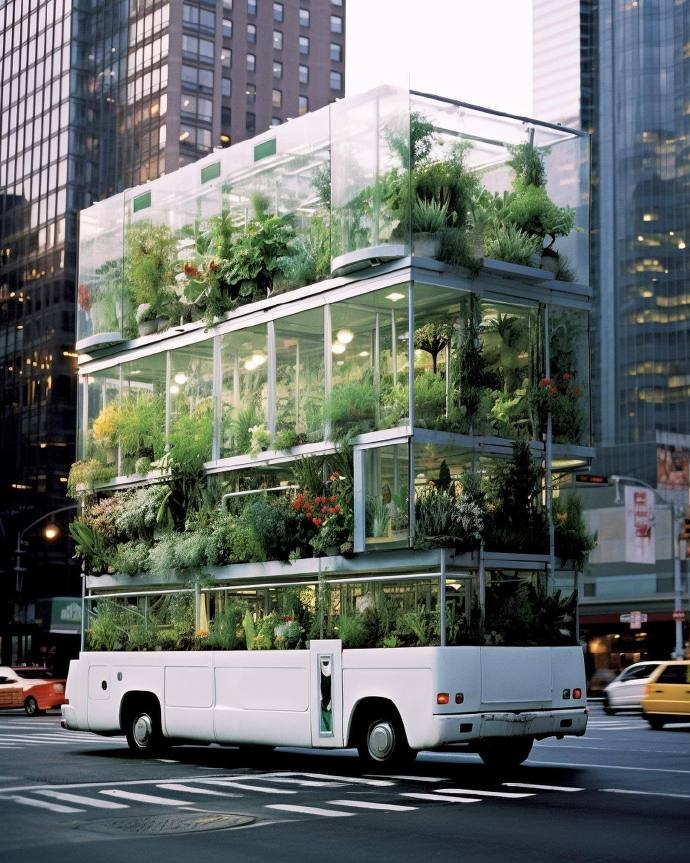 AI生成的植物卡車