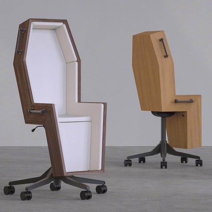 美國設計師推出「棺材辦公室椅」