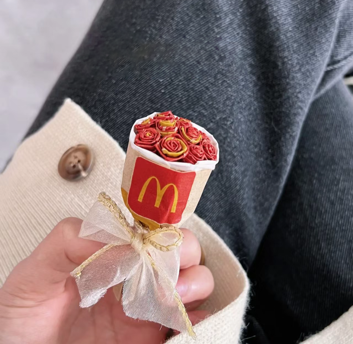 麥當勞紙袋迷你花束