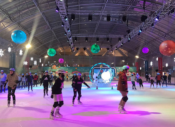 中國信託金融園區滑冰場已連續舉辦九年