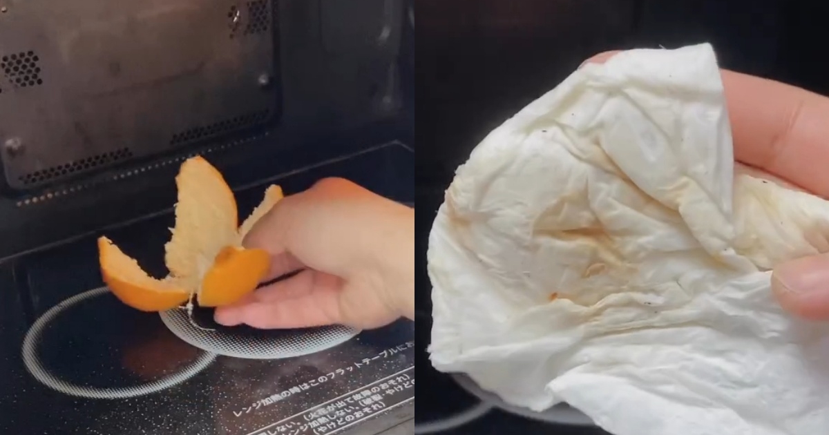 天然清潔妙招2：微波爐髒污用「橘子皮」秒乾淨