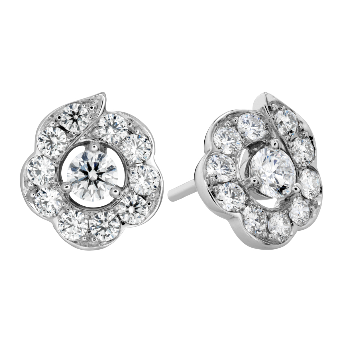 Hearts On Fire Lorelei Bloom白K金鑽石耳環,NT$125,000