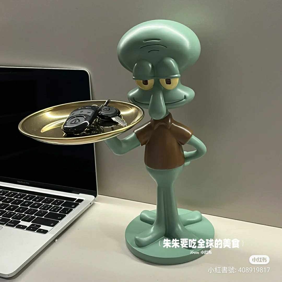 章魚哥托盤拿來當作鑰匙收納盤,放在玄關