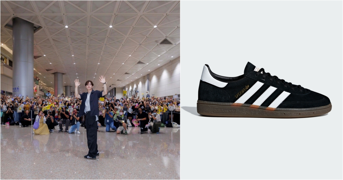 韓流帝王李俊昊抵達桃園國際機場 著adidas Originals HANDBALL SPEZIAL鞋款 接機大廳近700名粉絲熱烈歡迎