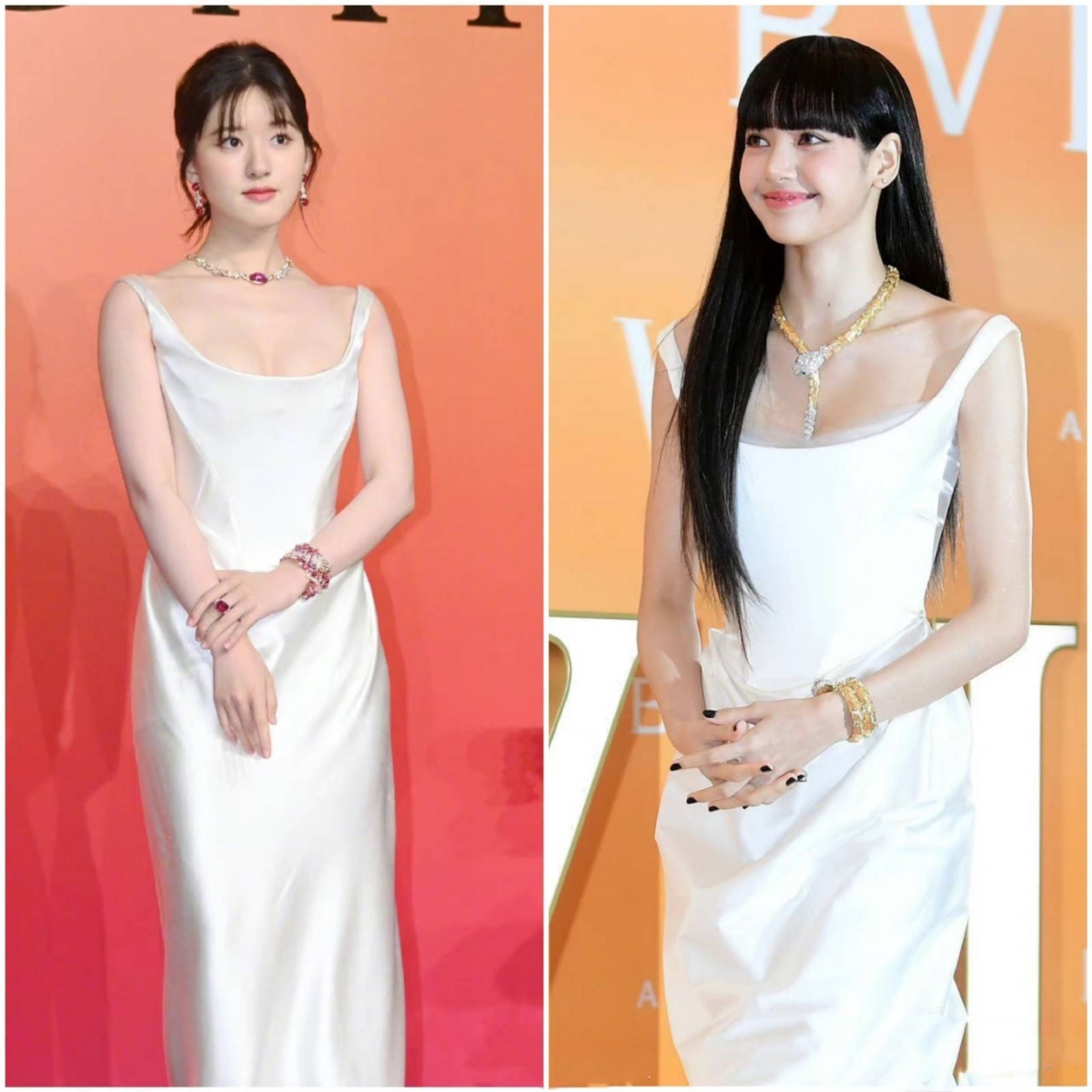 趙露思去年底與Lisa撞衫。