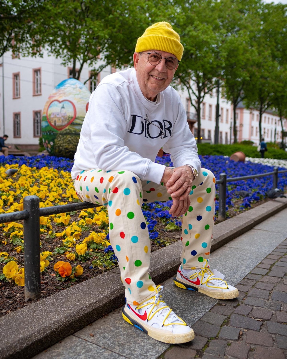 德國爺爺Alojz Abram搭配Dior和Nike
