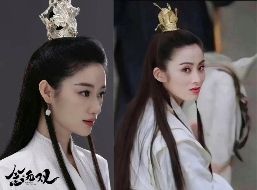 郭曉婷造型硬生生撞上1993年《倚天屠龍記》張敏。