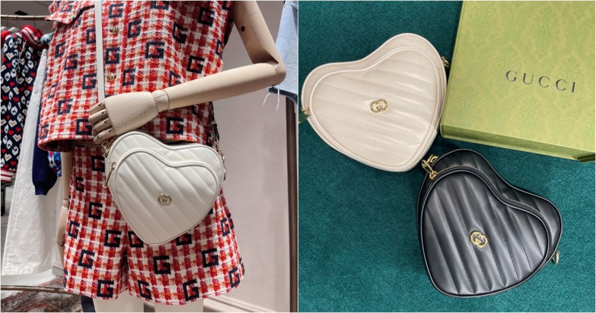 GUCCI 互扣式雙G 迷你心形肩背包,NT$67,300