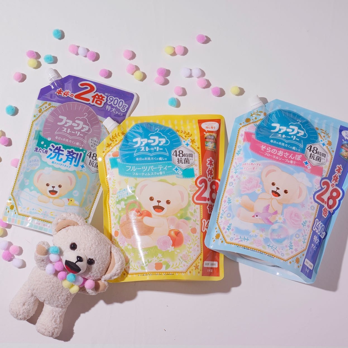 日本熊寶貝洗衣精、柔軟精