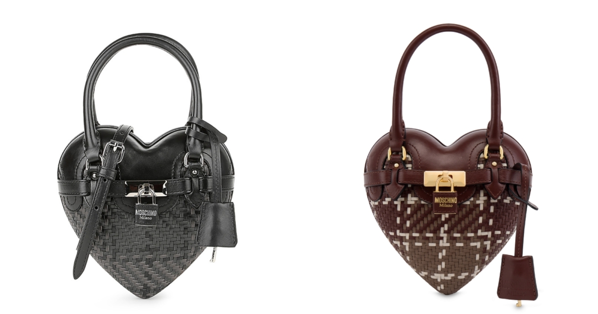 MOSCHINO千鳥格HEARTBEAT BAG NT$103,800_台灣販售深褐色、黑色