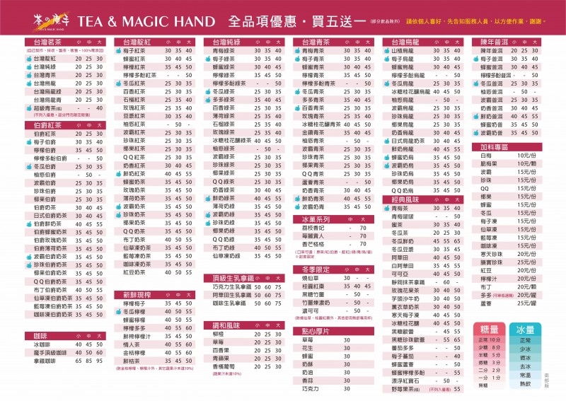 南部店版本菜單,實際價錢還是要以該門市為準唷~