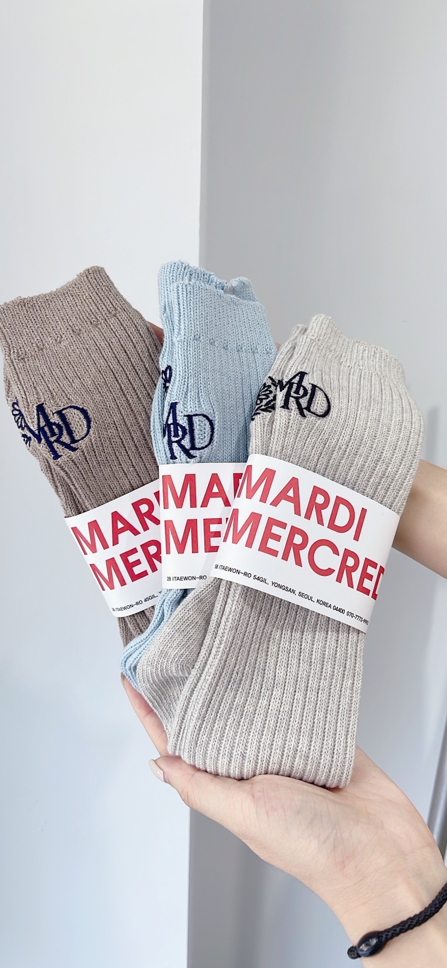 Mardi Mercredi LONG SOCKS MRD LOGO,NT$650