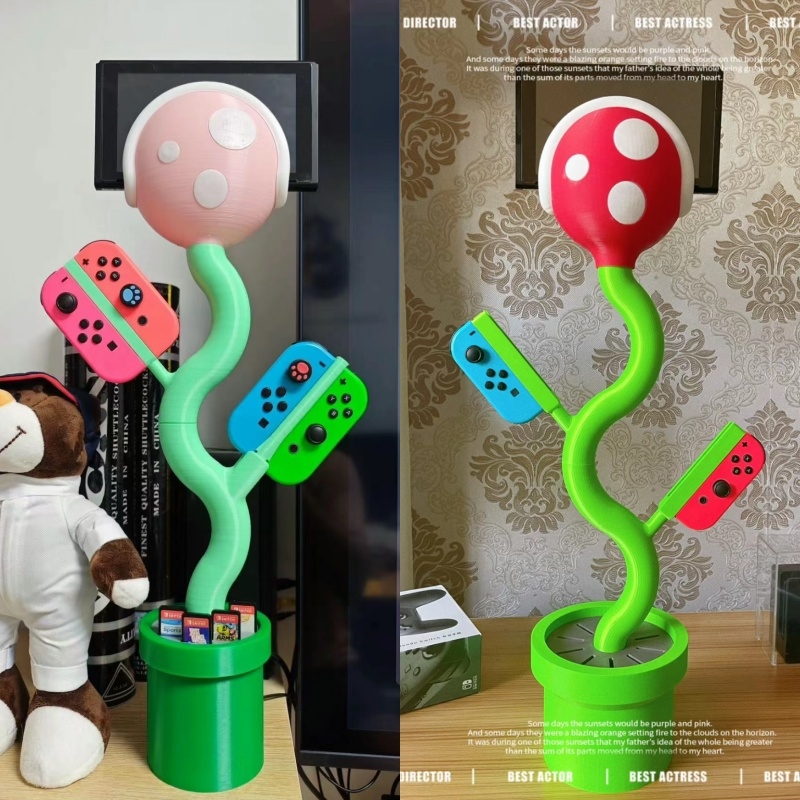 每個店家設計出的食人花收納架會有點差異