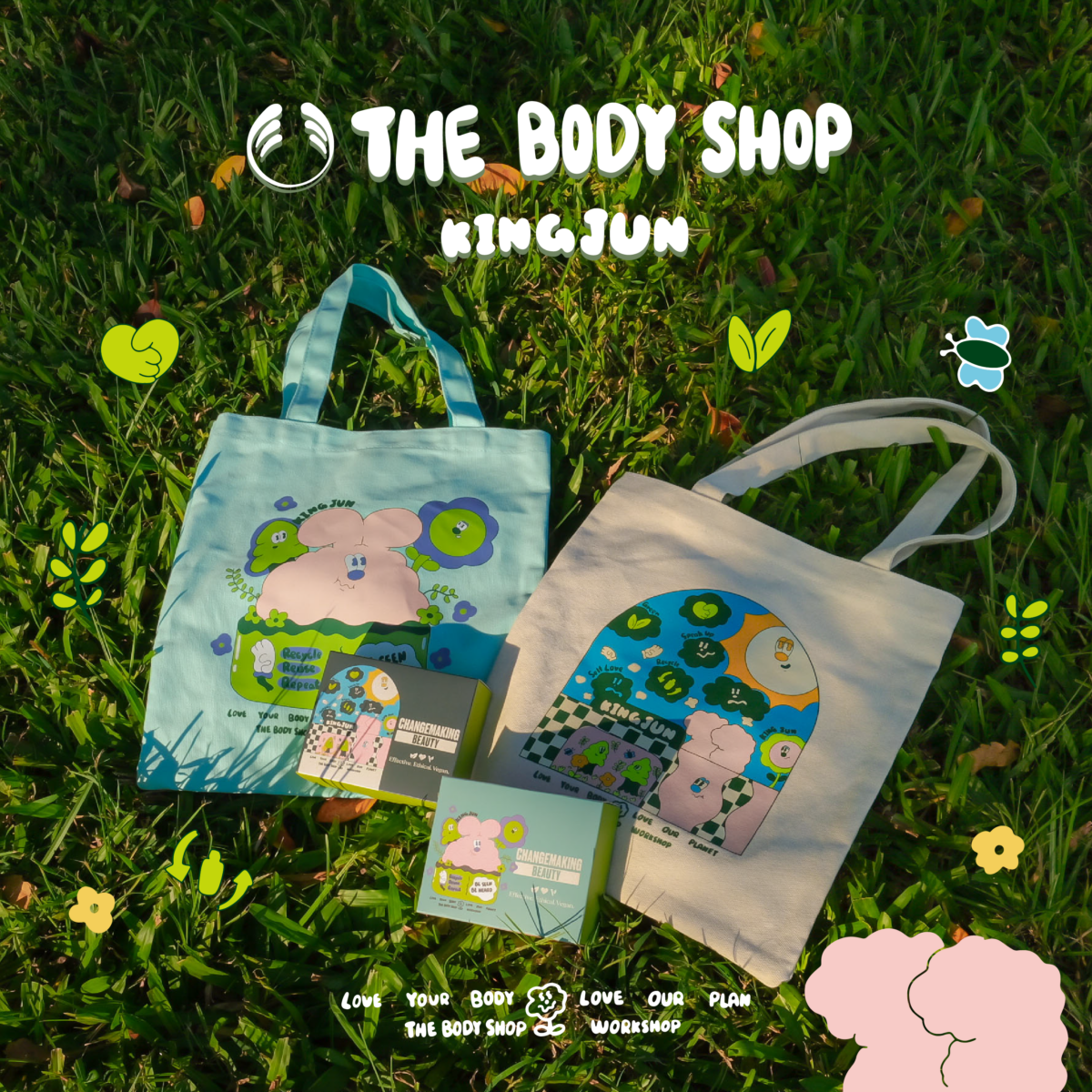 THE BODY SHOP X KINGJUN 聯名帆布袋