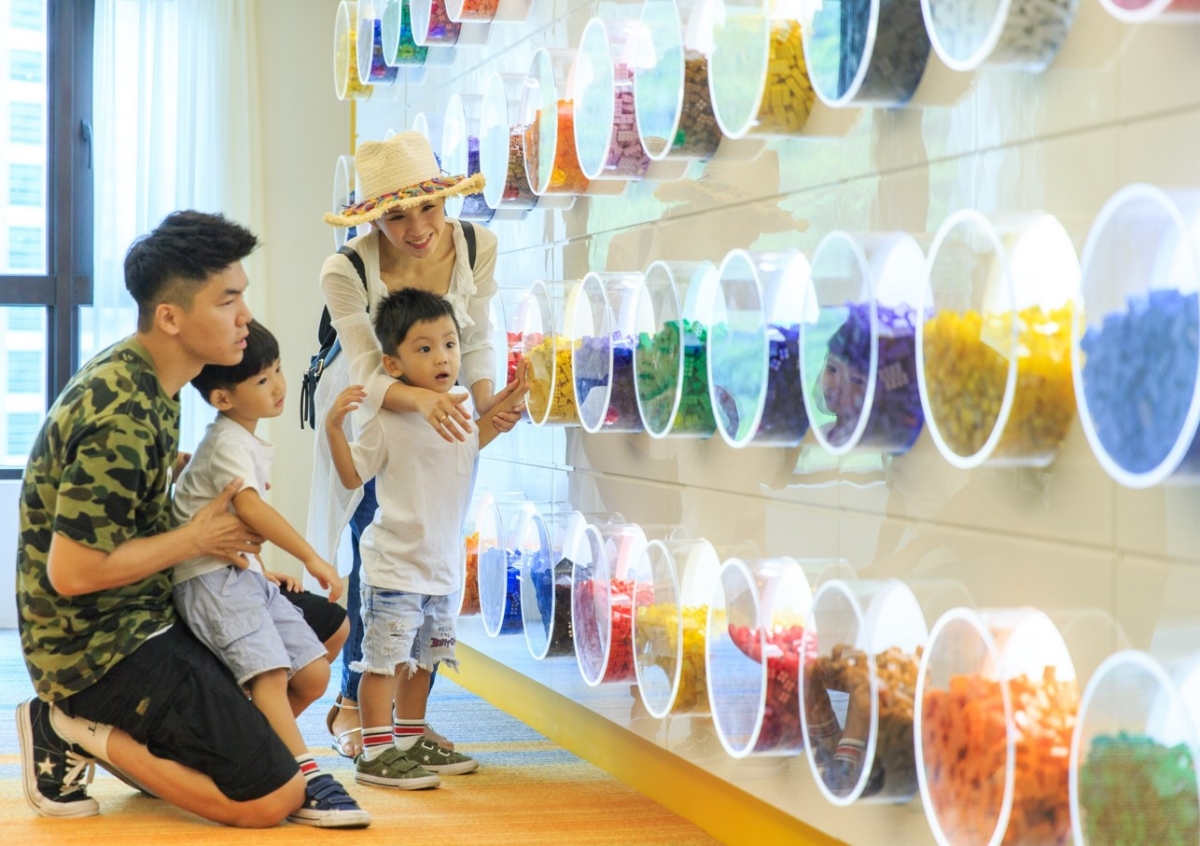 積木牆漂亮好拍又好玩！