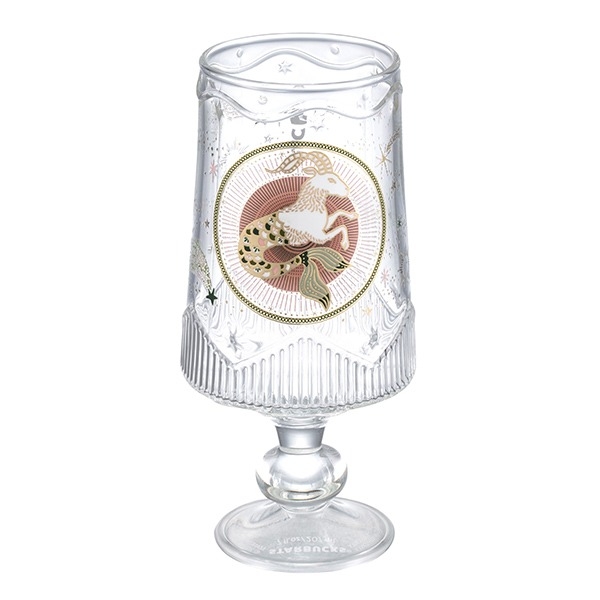 摩羯星座玻璃杯正面
