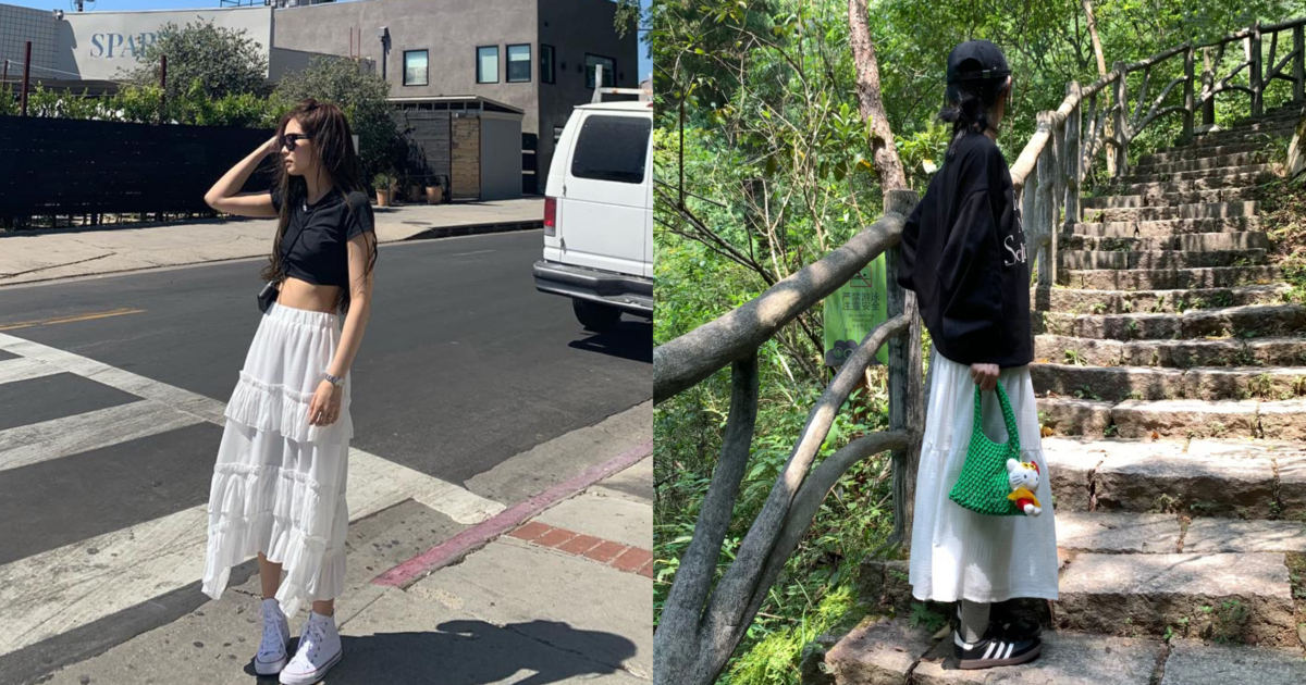 美式復古蛋糕長裙