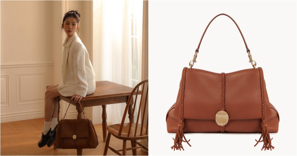 邵雨薇同款~Chloé Penelope 焦糖棕中型肩背手提兩用包,NT$84,500