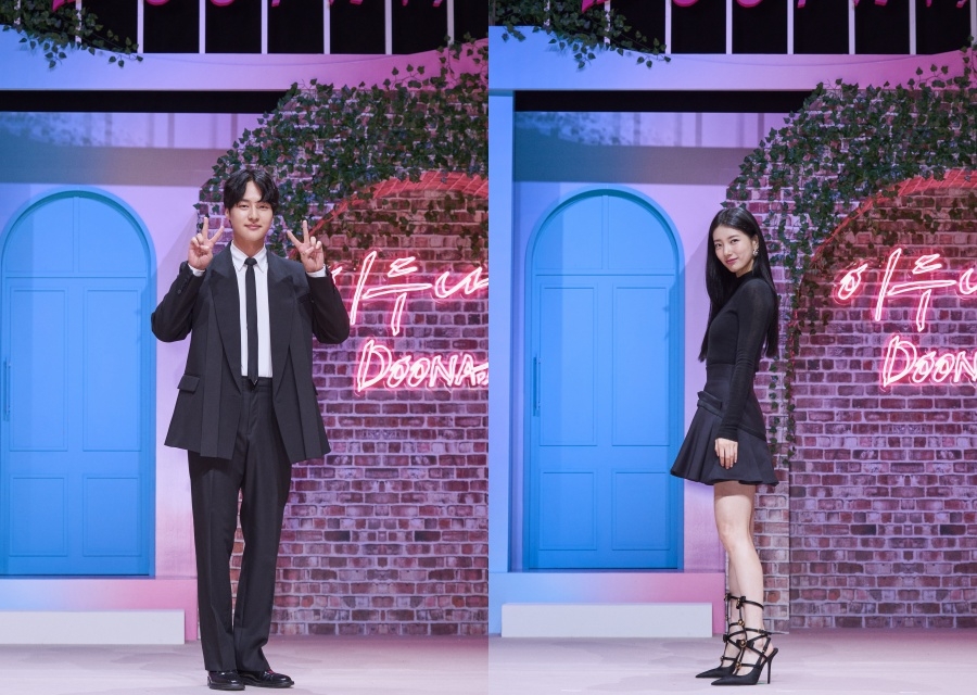 首爾記者會秀智、梁世宗穿著俐落的很全黑造型